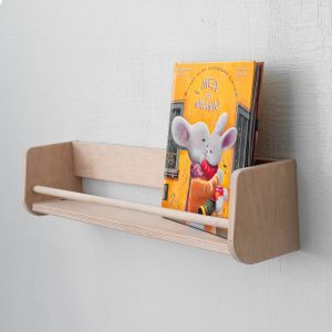 Поличка для книжок та іграшок підвісна на стіну (шліфована)